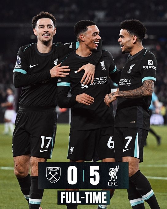 Foto: Liverpool Makin Kokoh di Puncak Liga Inggris Setelah Hancurkan West Ham United | Pifa Net