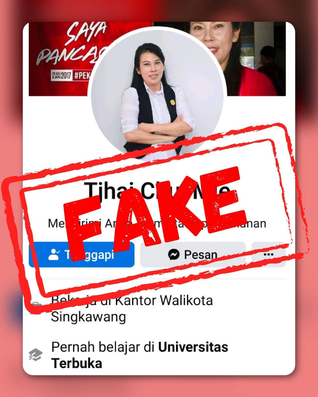 Foto: Wali Kota Singkawang Temukan Akun "Fake" Atas Namanya Dirinya, Minta Masyarakat Me-Report | Pifa Net