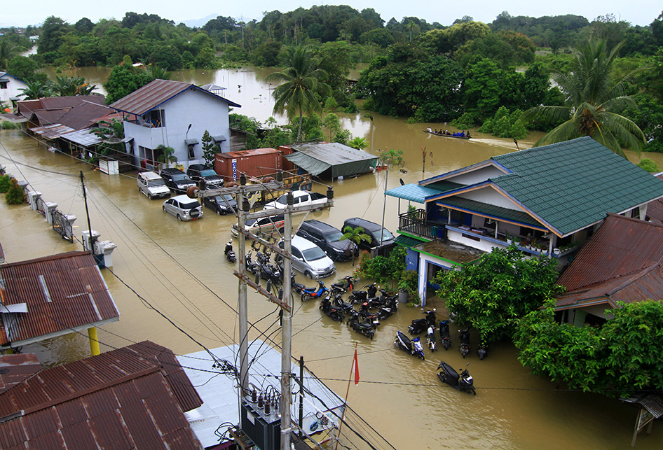 Banjir di Putissibau pada September 2021 lalu, Foto: Antara