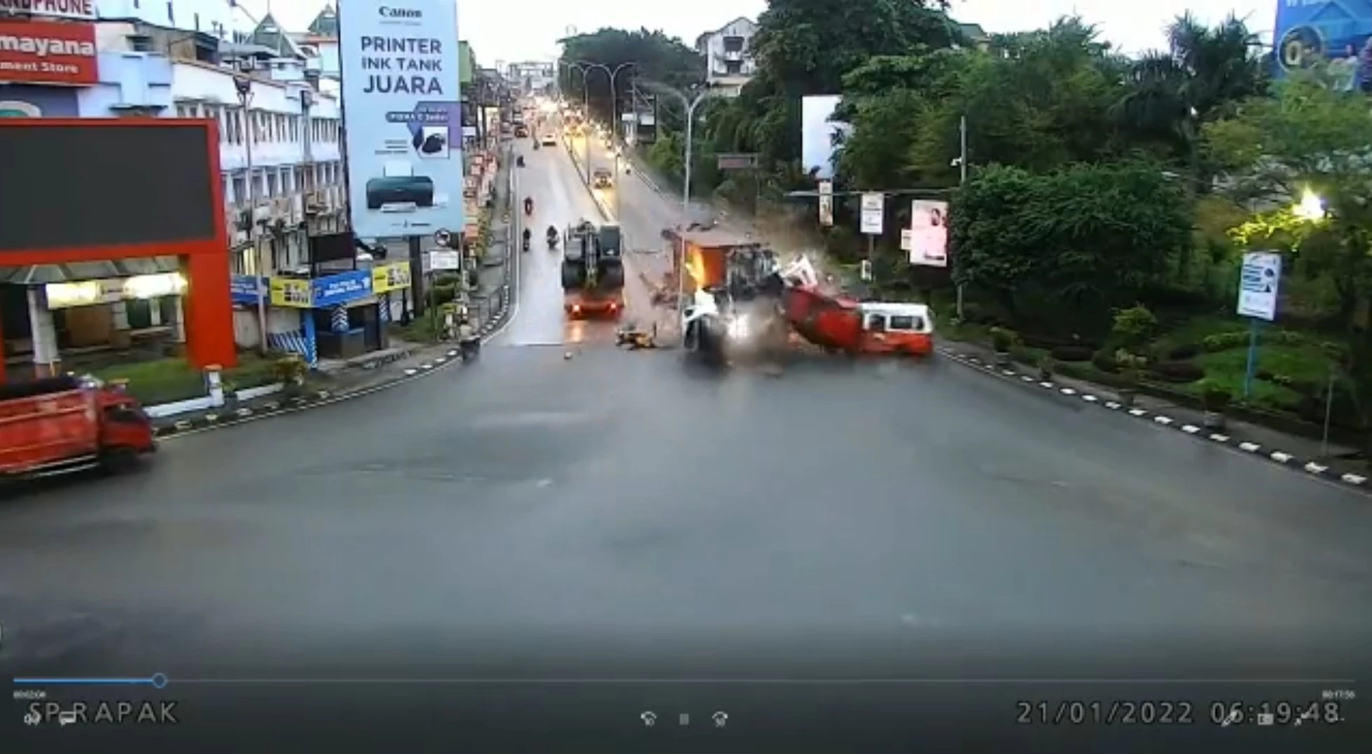 Foto: Tangkapan Layar Tangkapan Layar CCTV Dishub Balikpapan