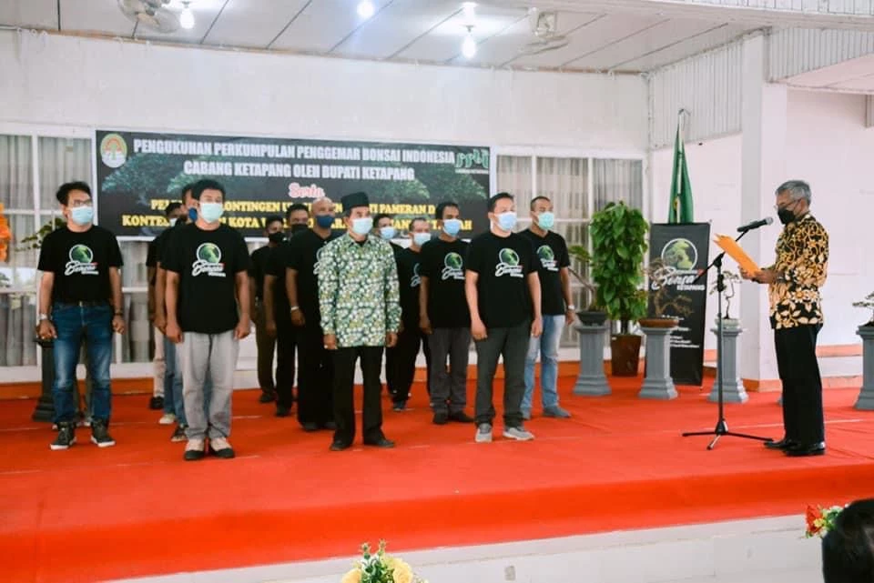 Foto: Martin Rantan Resmi Kukuhkan Perkumpulan Penggemar Bonsai Indonesia Ketapang | Pifa Net