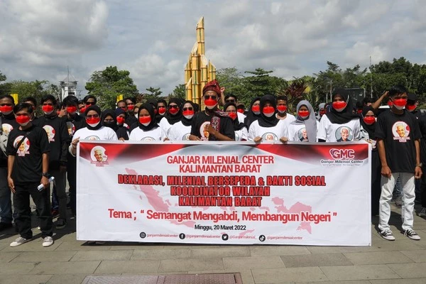 Foto: Dinilai Cocok Pimpin Indonesia, Milenial Kalbar Deklarasi Ganjar Pranowo Maju Pilpres 2024 | Pifa Net