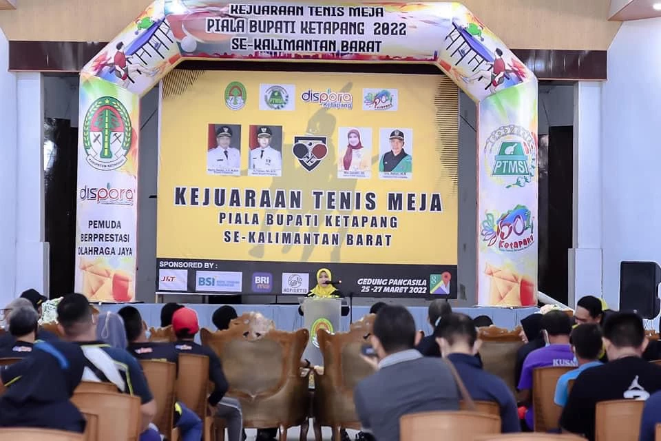 Foto: Kejuaraan Tenis Meja Piala Bupati Ketapang Se- Kalbar Tahun 2022 Resmi Dibuka | Pifa Net
