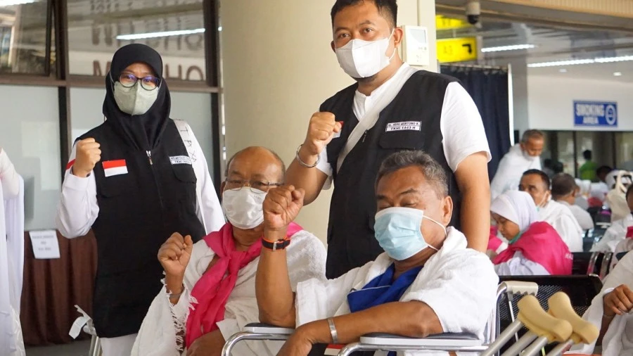 Foto: Tiba di Tanah Suci Mekkah , Jemaah Haji Difabel Dejavu: Saya Mimpi Pernah di Ruangan Ini | Pifa Net
