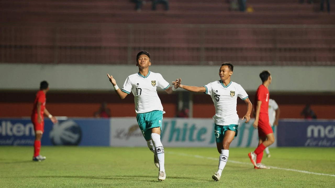 Foto: Tampil Apik, Skuad Garuda Muda Kalahkan Singapura 9-0 di AFF U-16 | Pifa Net