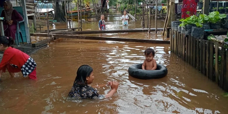 Kondisi banjir di Kabupaten Sanggau, Kalimantan Barat. (Foto: Dok. BNPB)