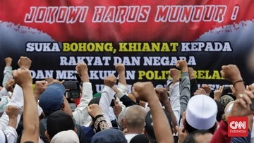 Aksi unjuk rasa kelompok ormas Islam. (Foto: CNNIndonesia.com/Adhi Wicaksono)