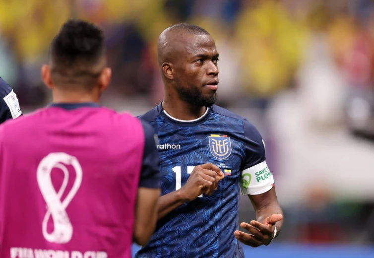 Striker Ekuador pada laga kedua Grup A Jumat (25/11/2022). (Foto: Twitter @FIFAWorldCup)