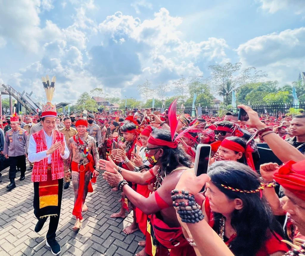 Presiden Jokowi menegaskan pentingnya keberagaman saat membuka Bahaump Bide Bahana TBBR 2022. (Foto: Twitter @jokowi)