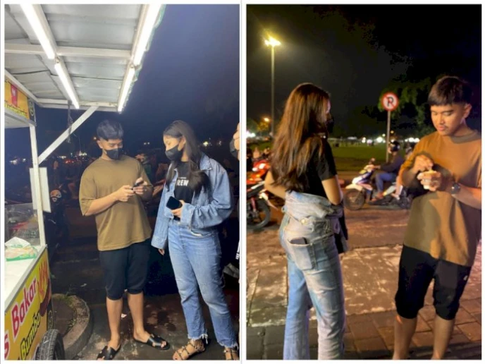 Foto: Aksi Kaesang Pangarep dan Erina Gudono Jajan Santai di Pinggir Jalan Tuai Sorotan: Kaya Jamet Pacaran | Pifa Net