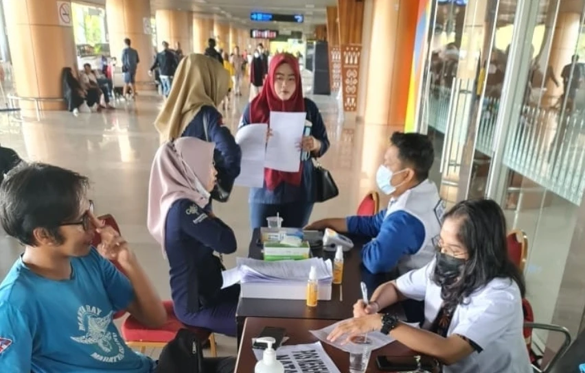 Pos Kesehatan di Bandara Supadio Pontianak. (Foto: Dok. Dinkes Kalbar)