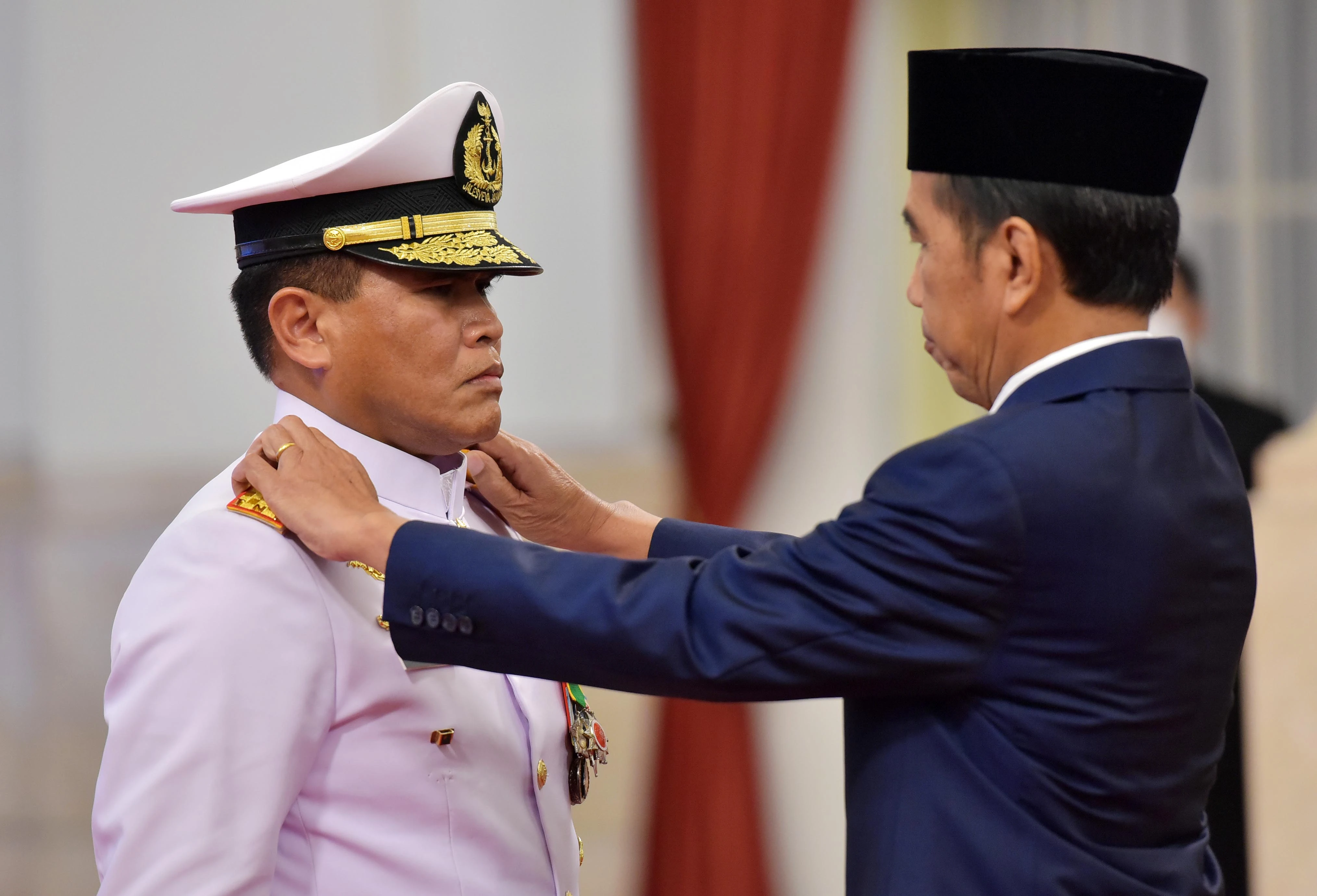 Pelantikan Laksamana TNI Muhammad Ali jadi KSAL di Istana Negara Jakarta, Rabu (28/12/2022) (Foto: Humas Setkab/Djay)