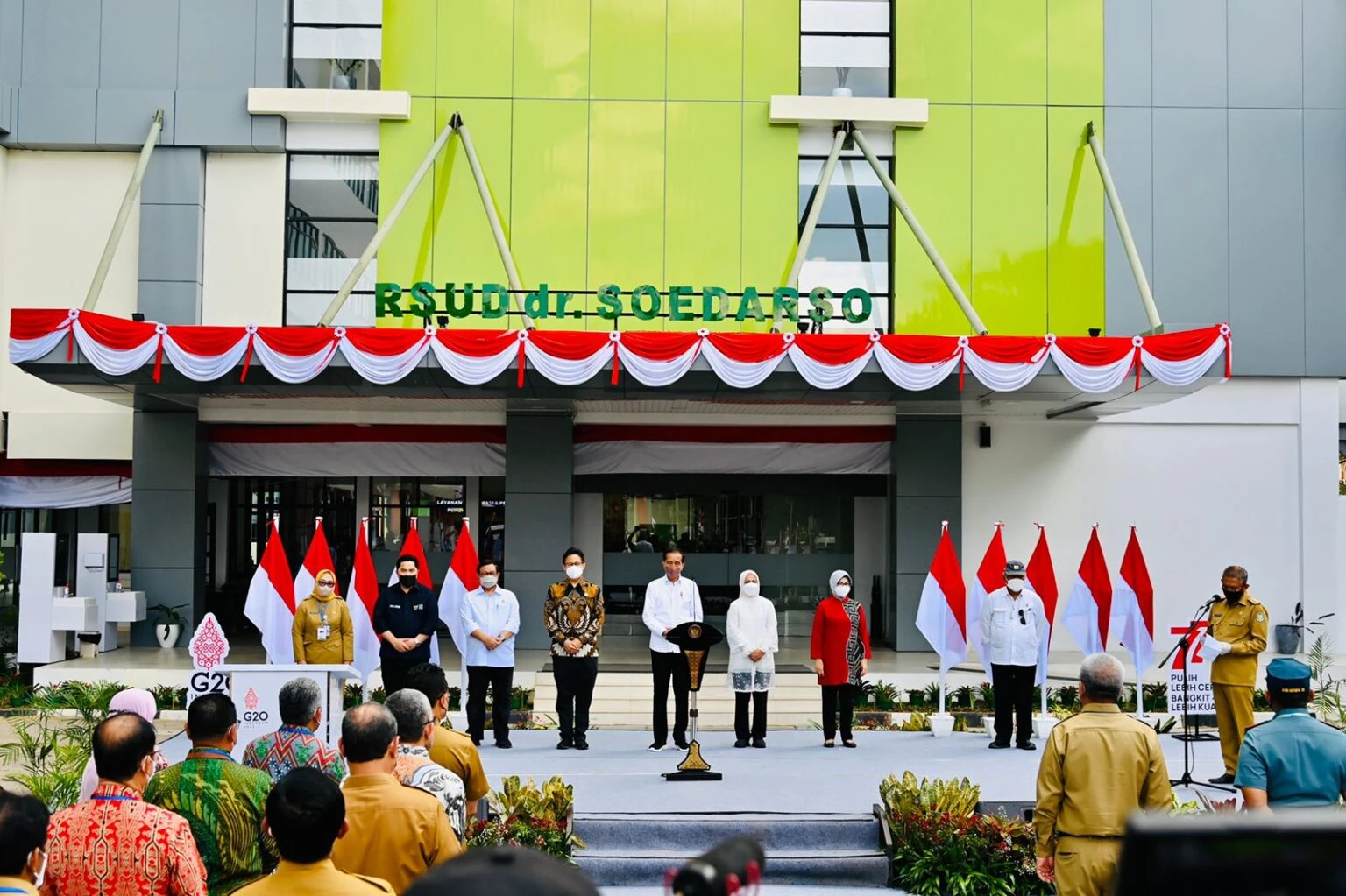 Momen peresmian Tower RSUD dr Soedarso Pontianak oleh Presiden Jokowi. (Istimewa/Dinkes Kalbar)