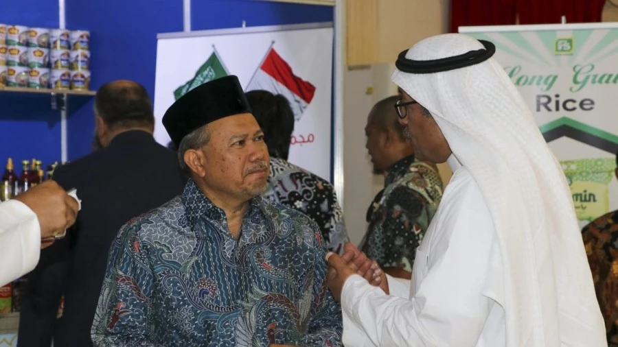 Konsul Jenderal RI di Jeddah Eko Hartono di acara Indonesian Hajj Expo (IHE) 2023 di Jeddah. (Foto: Dok. Kemenag)