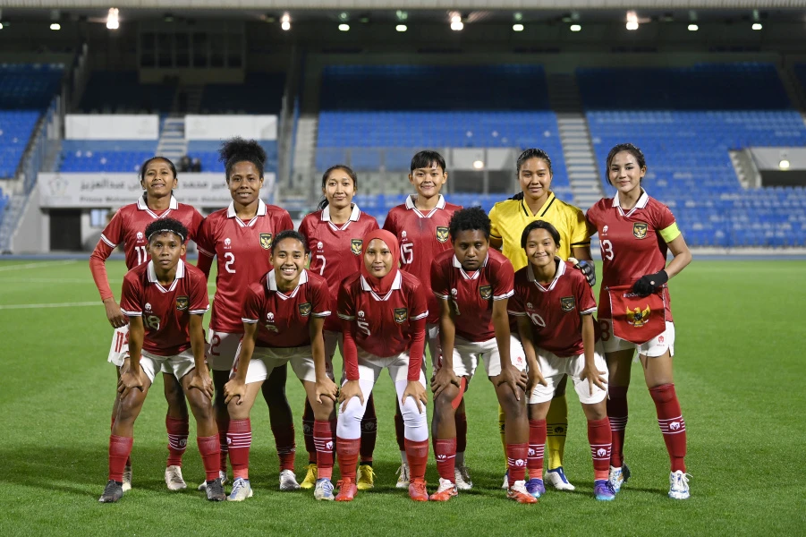Skuad Timnas Wanita Indonesia yang berlaga di  FIFA Women's Match Day vs Arab Saudi, Rabu (22/2) malam WIB. (Dok. PSSI)