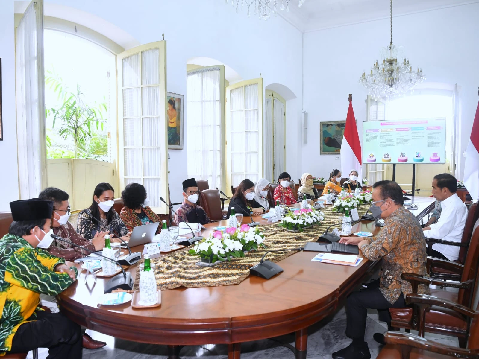 Presiden Jokowi saat menerima Komnas Perempuan, di Istana Kepresidenan Bogor, Jabar, Senin (27/02/2023) (Foto: BPMI Setpres)
