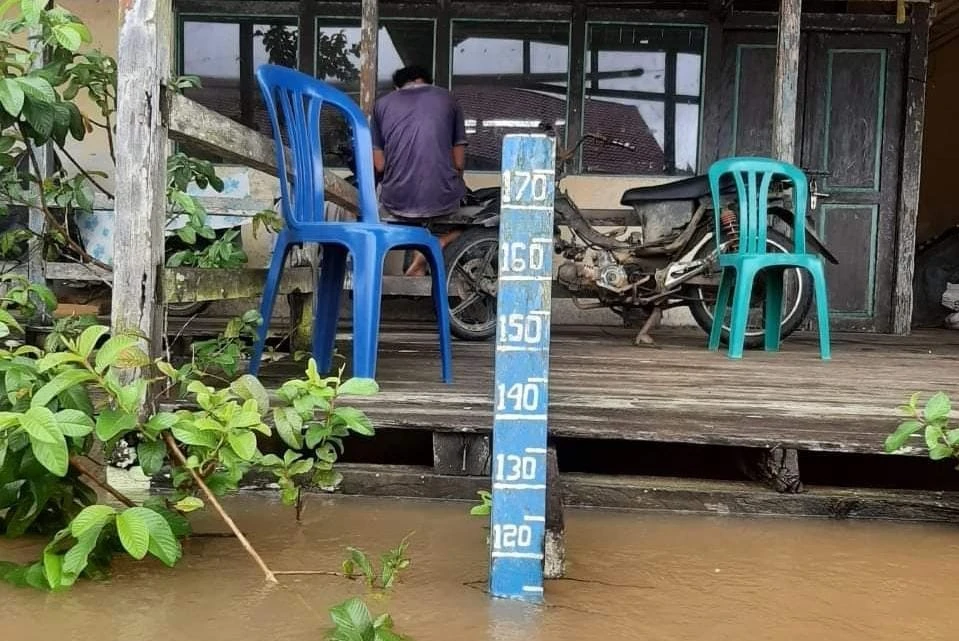 Kondisi banjir di Bengkayang yang semakin meluas. (Dok. Istimewa)