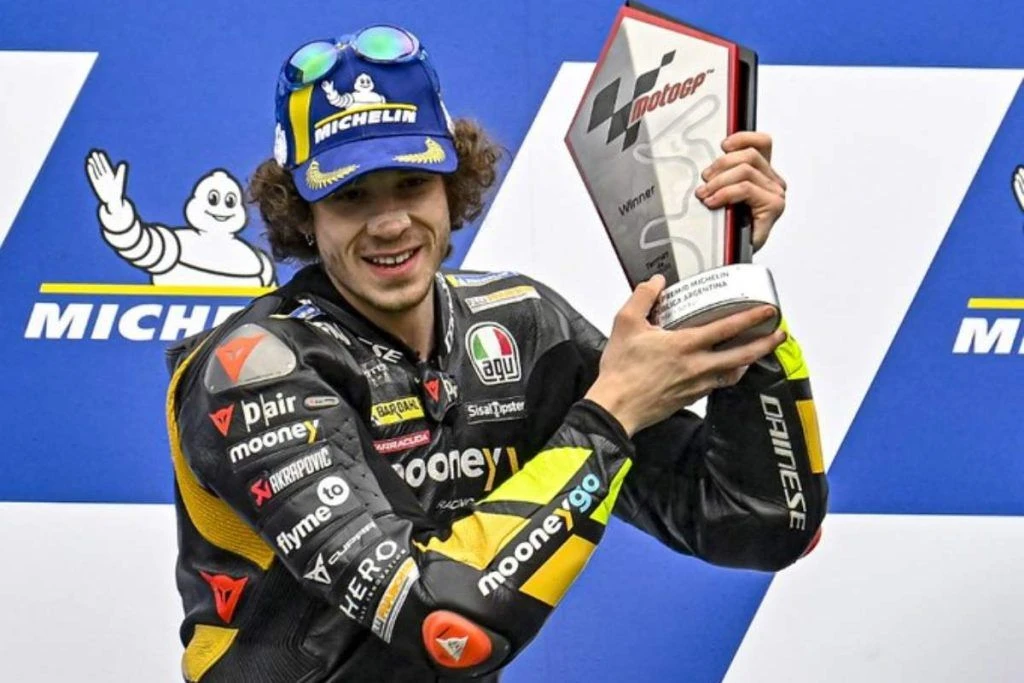 Marco Bezzecchi menjuarai MotoGP Argentina 2023. (news.italy24.pres)