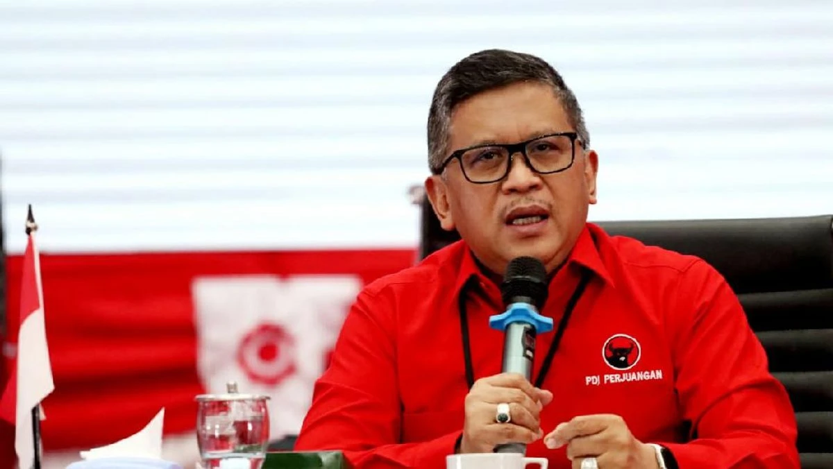 Sekjen PDIP Hasto Kristiyanto menyambut baik dan positif naiknya elektabilitas Prabowo Subianto. (Dok. PDIP)