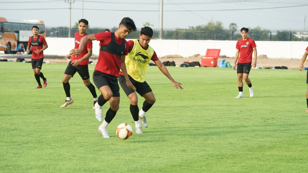 Persiapan Timnas U-22 Indonesia jelang laga kedua SEA Games melawan Myanmar. (Dok. PSSI)