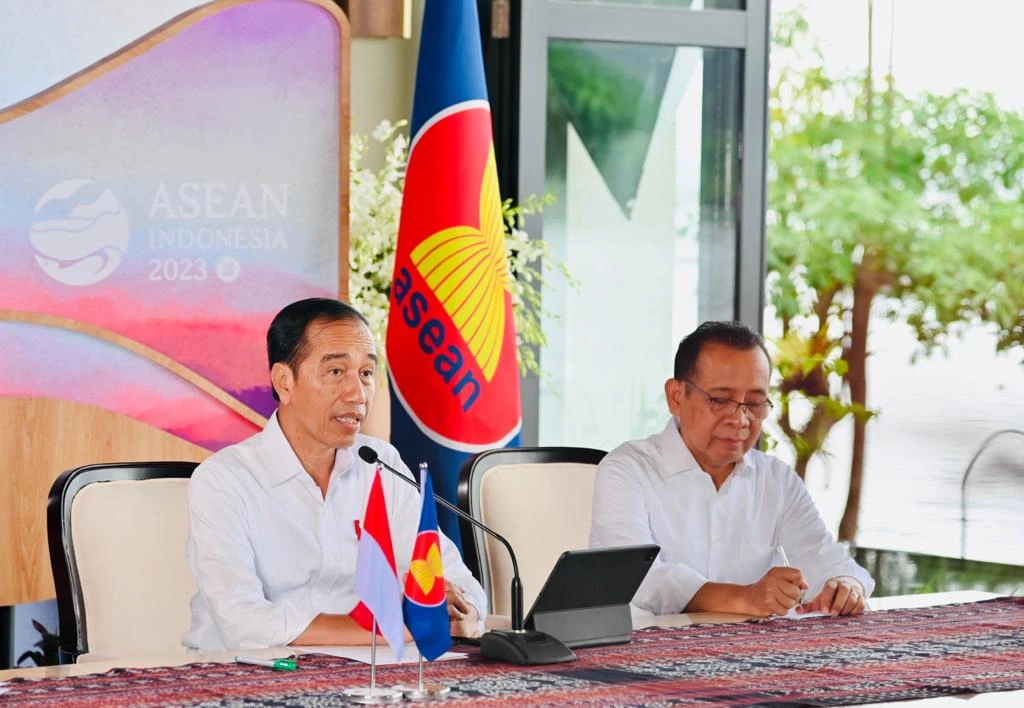Presiden Jokowi menyampaikan tentang komitmen perlindungan WNI. (Dok. BPMI Setpres)