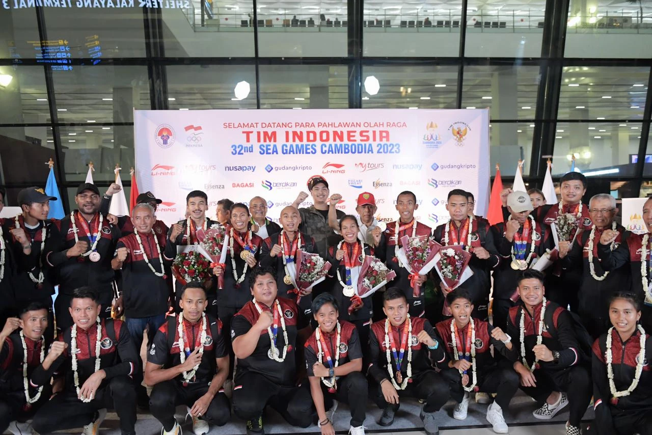 Tim kontingen Indonesia berpeluang menyalib posisi tuan rumah Kamboja di SEA Games 2023. (Dok. Kemenpora RI)