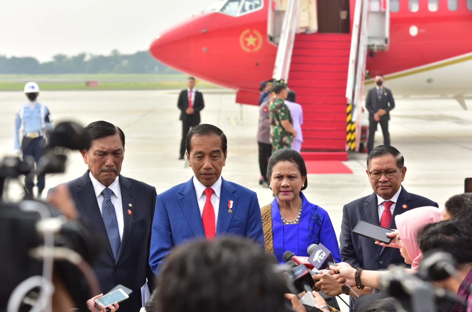 Presiden Jokowi menghormati keputusan Kejaksaaan Agung soal penetapan tersangka Menkominfo Johnny G Plate. (Dok. Setkab RI/Jay)