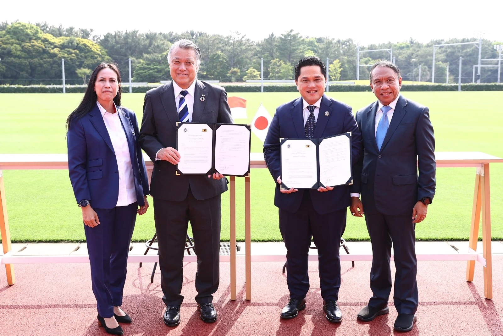 Foto: 3 Poin MoU Ketum PSSI Erick Tohir dengan JFA Tashima Kohzo | Pifa Net