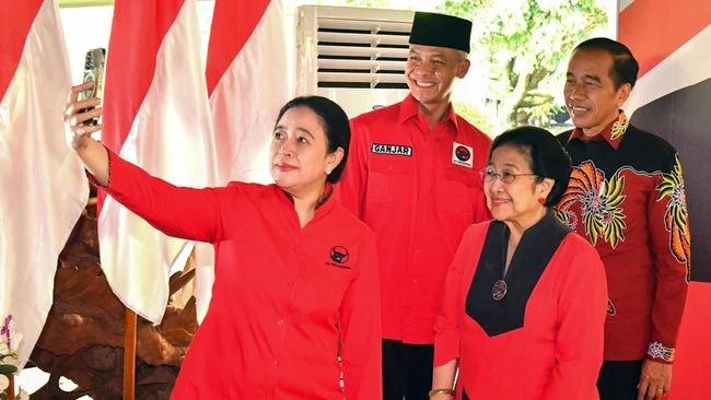 Puan Maharani masih merahasiakan sosok Cawapres pendamping Ganjar Pranowo. (Dok. BPMI Setpres/Agus Suparto)