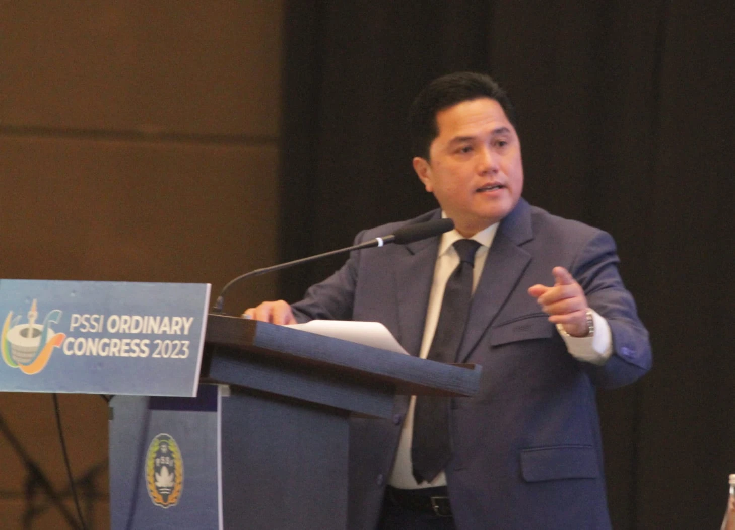 Ketum PSSI, Erick Thohir optimis Timnas U-23 Indonesia tampil apik hingga lolos ke final di AFF U-23 2023. (Dok. PSSI)