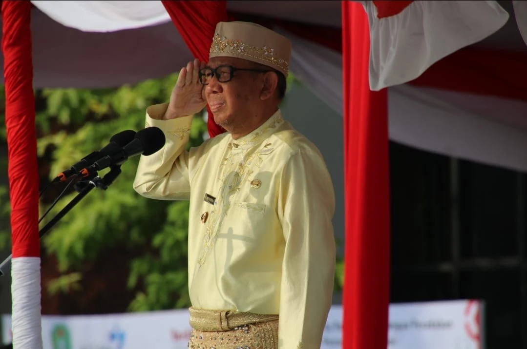 Gubernur Sutarmidji menyampaikan amanat peringatan Hari Lahir Pancasila. (Dok. Istimewa)