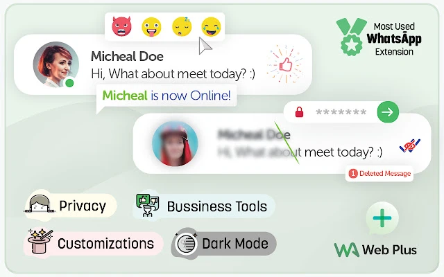 Foto: Cara Blur WhatsApp Web Menggunakan Privacy Extension | Pifa Net