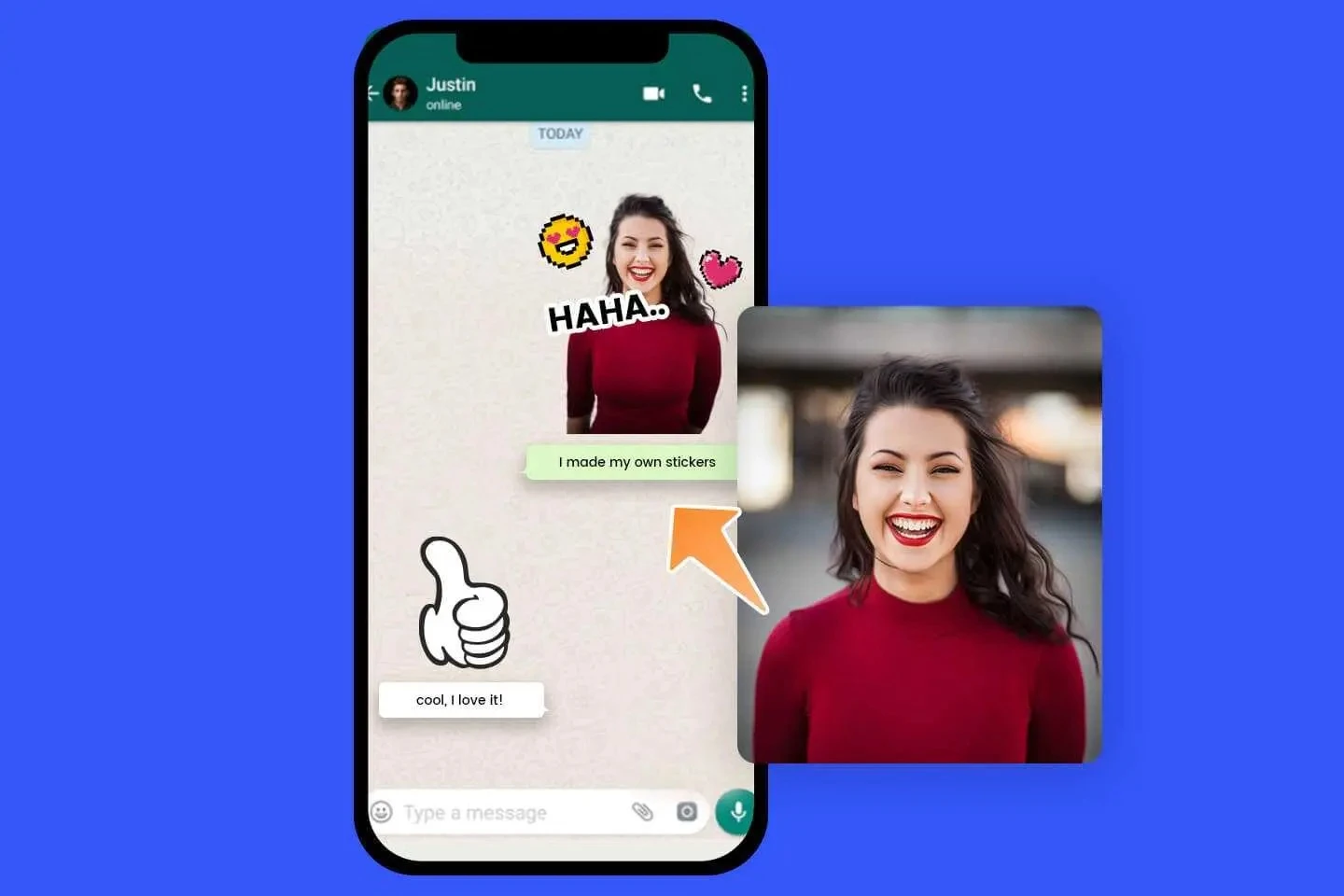Cara mudah membuat stiker WhatsApp di Android dan iOS. (Ilustrasi: fotor.com)