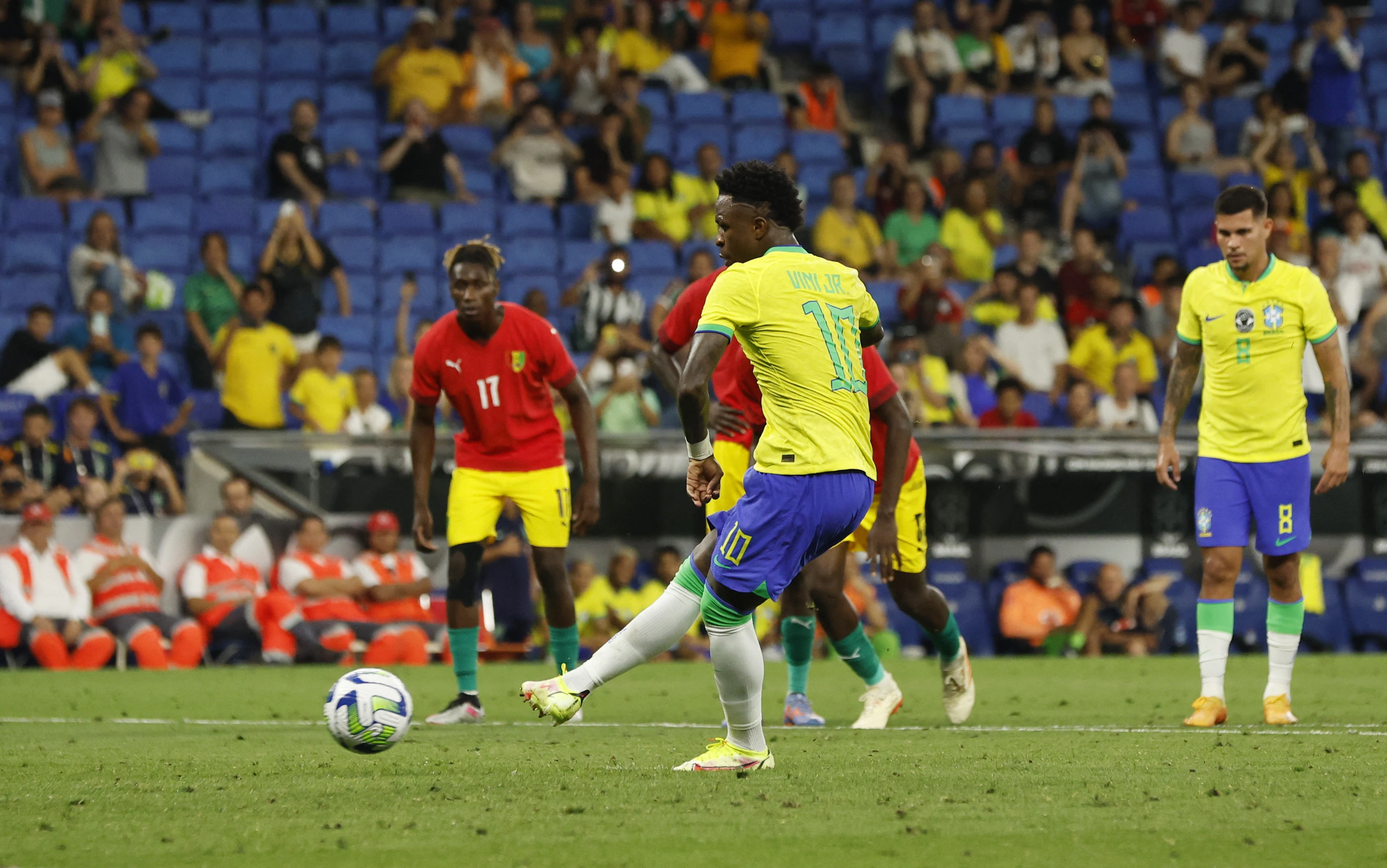 Brasil tampil apik dengan mengalahkan Gunea 4-1 di laga FIFA Matchday Juni 2023. (Reuters)