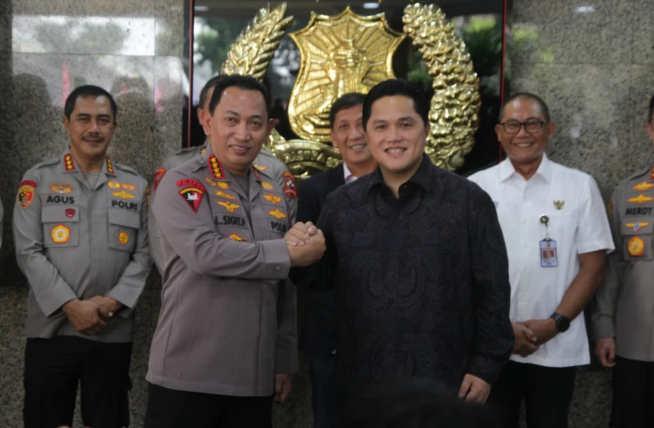 PSSI dan Polri berkomitmen memberantas mafia bola di Indonesia, keduanya bersatu untuk melawan mafia-mafia yang akan dibrantas. (Dok. PSSI)