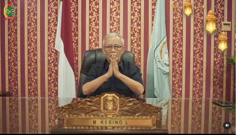 Ketua DPRD Kalbar, M. Kebing L ucapkan selamat digelarnya Pesparawi Kalbar 2023. (Dok. DPRD Kalbar)