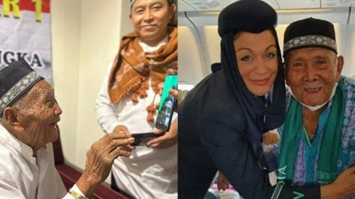 Foto: Viral Kakek Jemaah Haji Minta Turun Pesawat karena Kepikiran Ayamnya Belum Dikasih Makan | Pifa Net