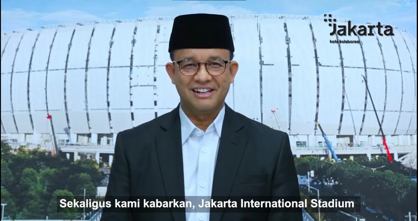 Foto: Tanggapi Polemik Renovasi JIS, Anies Gunakan Kata Besutan Denny: Saya Enggak 'Cawe-cawe' Dah! | Pifa Net