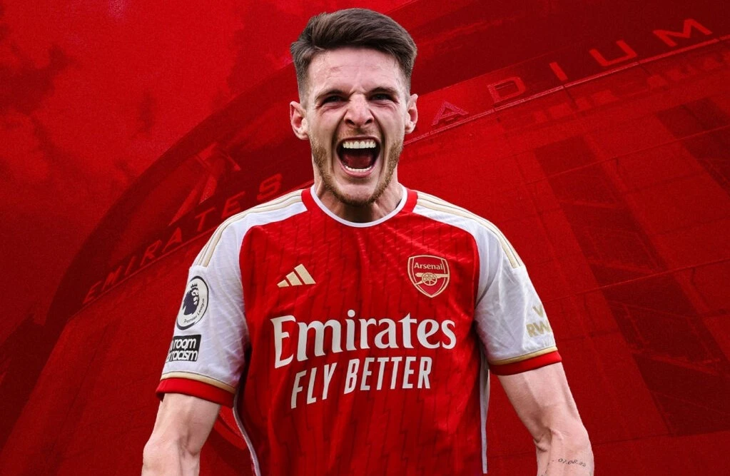 The Gunners semakin dekat mendapatkan Declan Rice dari West Ham, maharnya tembus 100 juta pound. (Opta Analyst)