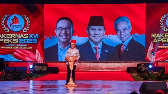 Foto: Bacapres Anies, Ganjar, dan Prabowo Pukau Rakernas Apeksi XVI dengan Gaya Pidato Berbeda | Pifa Net