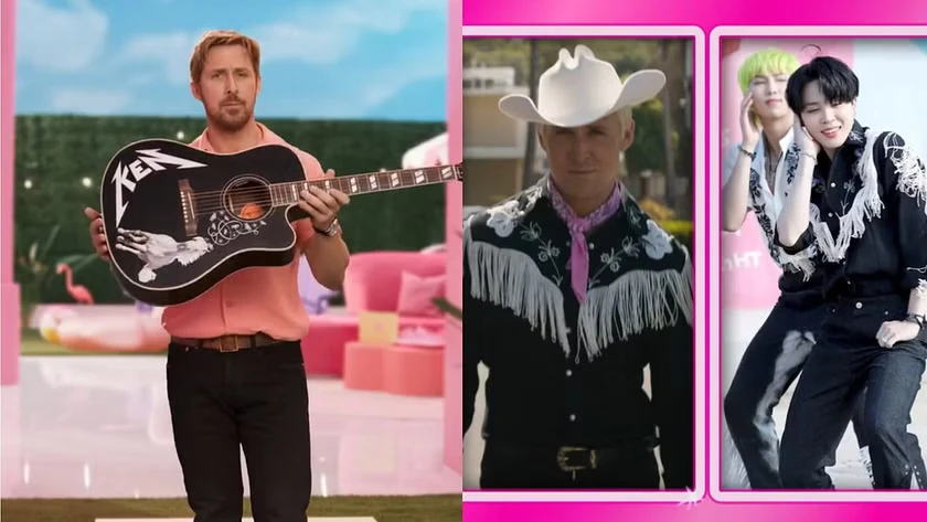 Foto: Ryan Gosling Akui Tertarik dengan Busana Jimin BTS di Film Barbie, Beri Gitar sebagai Hadiah Khusus | Pifa Net