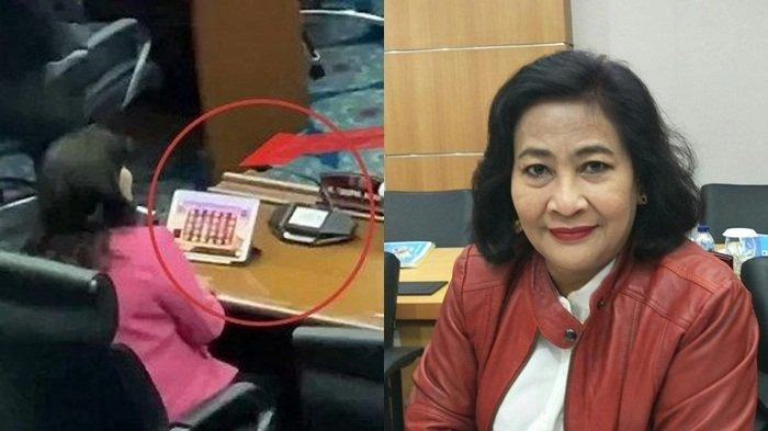 Foto: Viral Anggota DPRD DKI Jakarta dari F-PDIP Diduga Main Game Slot saat Rapat Paripurna | Pifa Net
