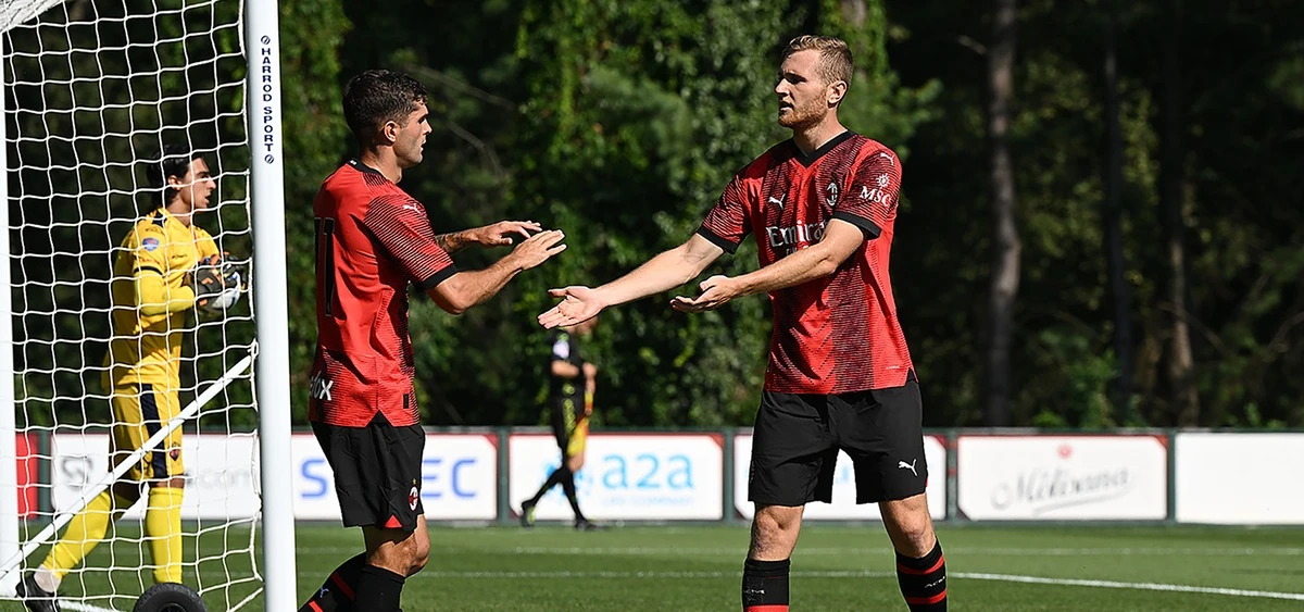 Foto: Laga Pembuka Pramusim AC Milan, Bantai Telak Lumezzane 7-0 | Pifa Net