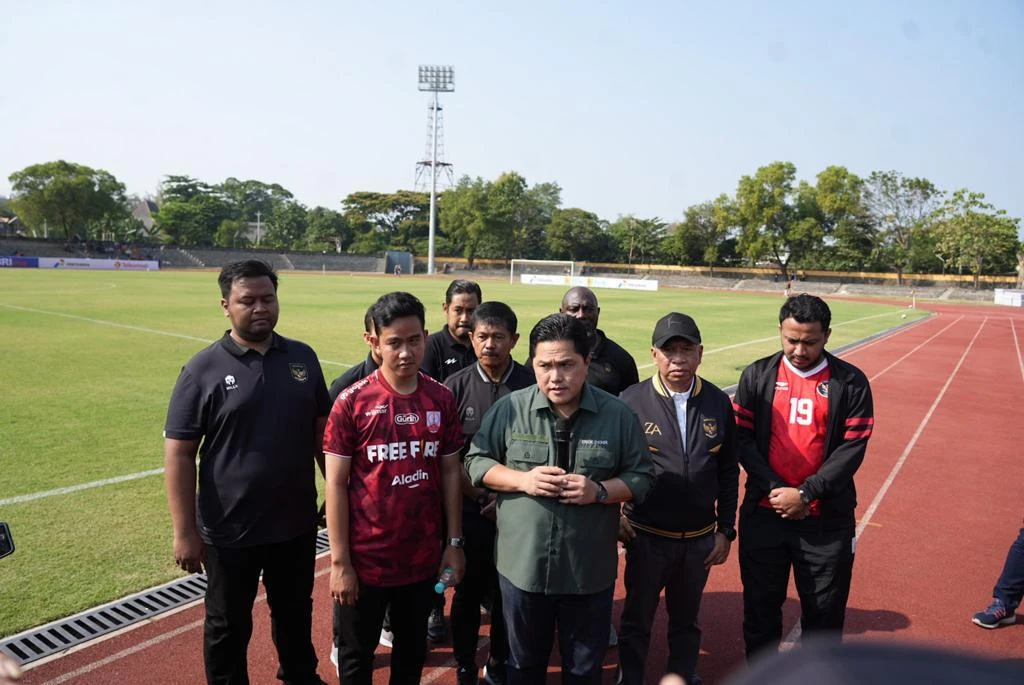 Ketum PSSI, Erick Thohir mengumumkan kota Solo menjadi venue resmi semifinal dan final Piala Dunia U-17 2023. (Dok. PSSI)