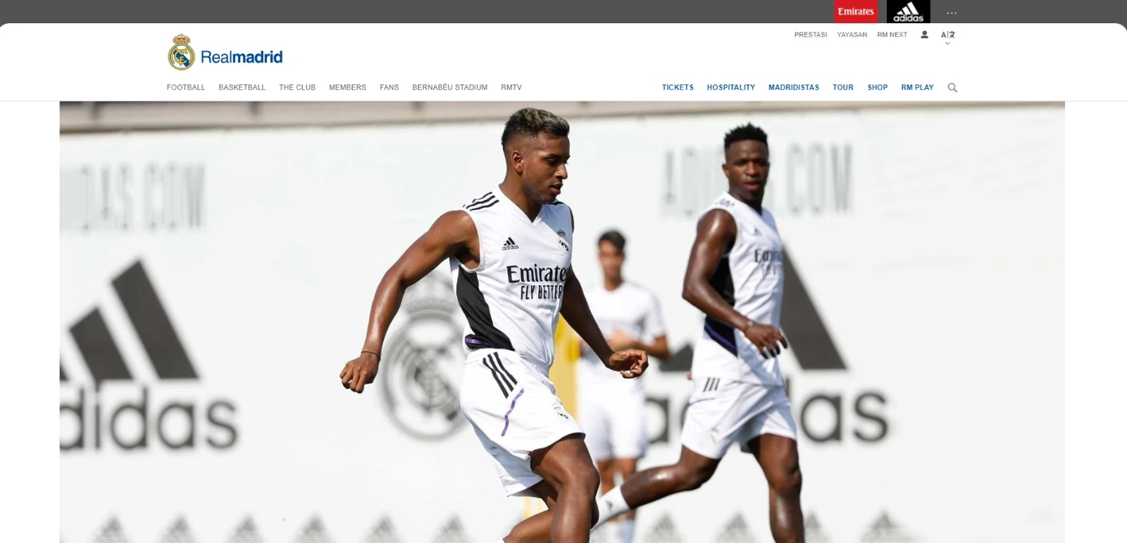 Foto: Realmadrid.com, Situs Klub Sepak Bola Terpopuler di Dunia  | Pifa Net