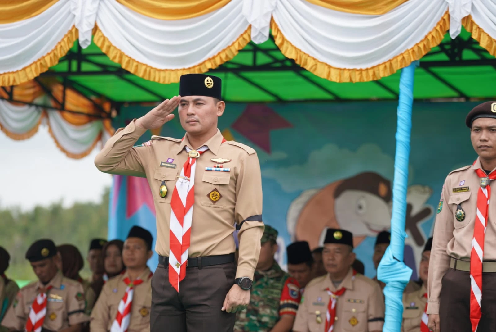 Foto: Wabup Kapuas Hulu Buka Bumi Perkemahan Banner Betuah dalam Rangka HUT Pramuka ke-62 di Kec. Boyan Tanjung | Pifa Net