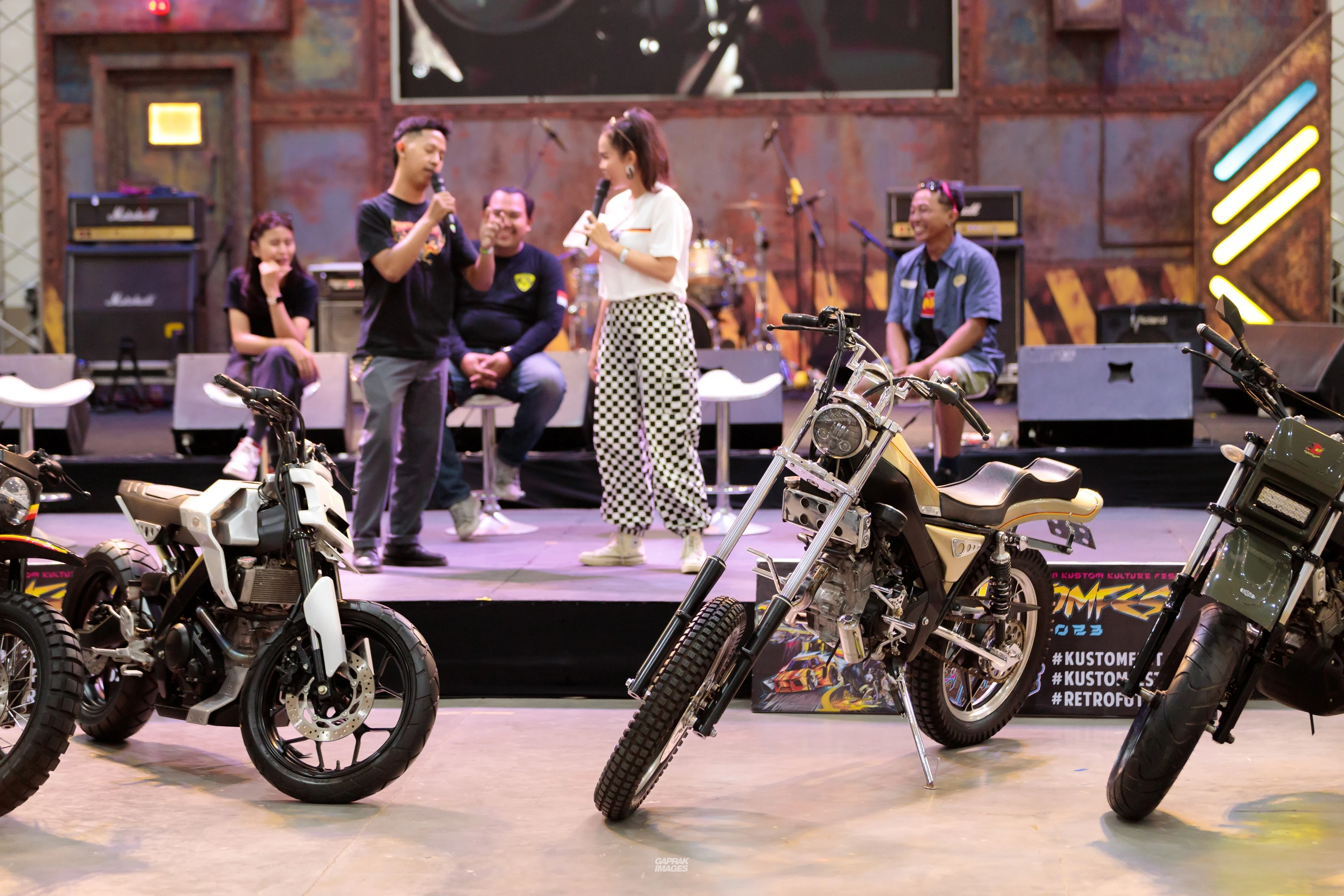 Foto: Daya Tarik Custom Motor Sport Heritage Jadi Pusat Perhatian Yamaha Yard Built x Kustomfest di Yogyakarta | Pifa Net
