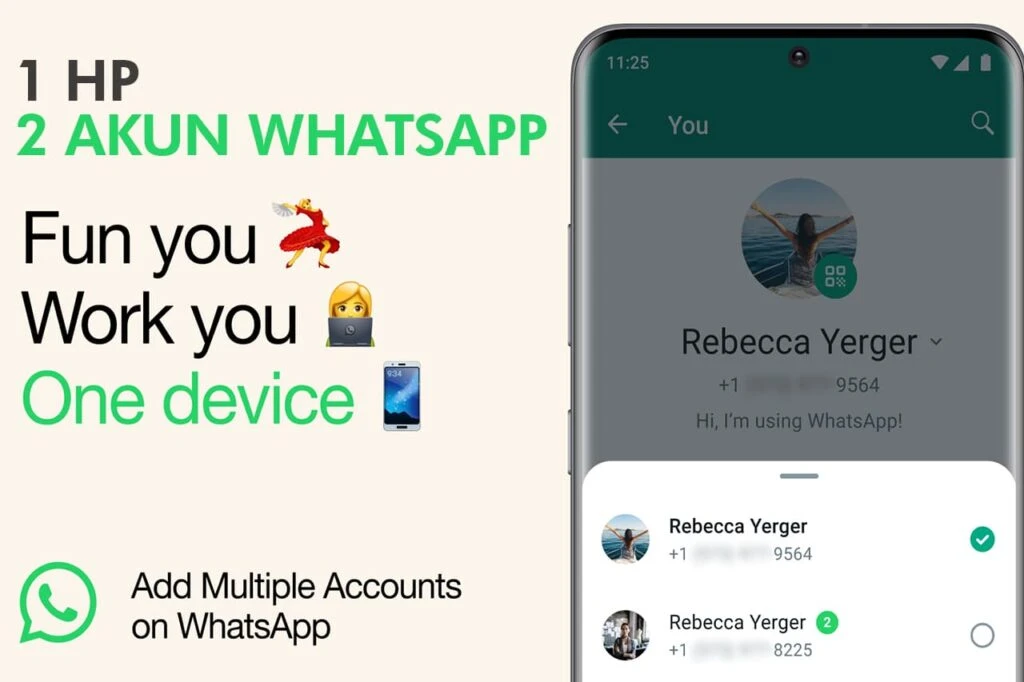 Foto: WhatsApp Rilis Fitur Baru: Sekarang Bisa Gunakan Dua Akun WhatsApp di Satu Ponsel | Pifa Net