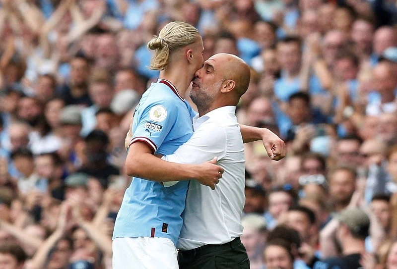 Foto: City Rebut Kemenangan Telak di Liga Champions, Guardiola Puji Erling Haaland | Pifa Net