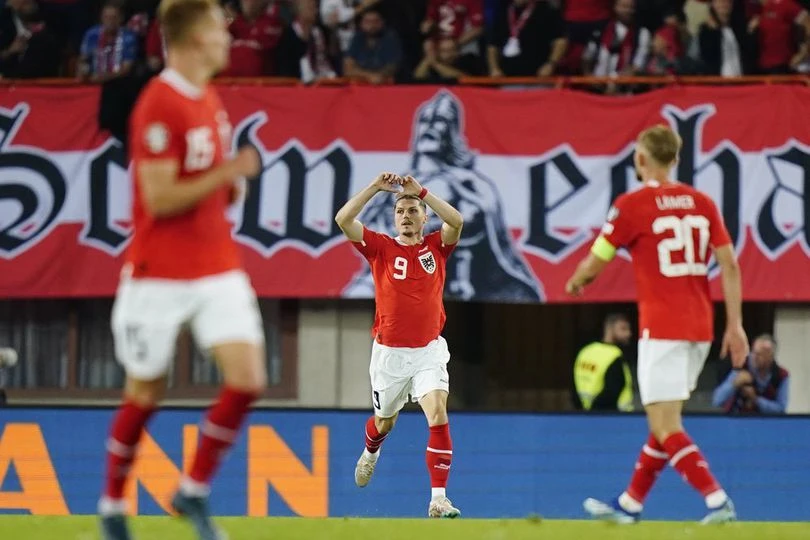 Timnas Austria sukses memperbesar keunggulan usai menang atas Jerman di Kualifikasi Euro 2024. (AP Photo)